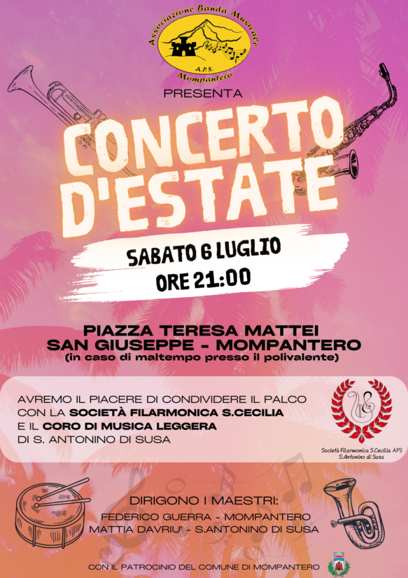 Concerto d’estate 2024 – con la Filarmonica di Sant’Antonino